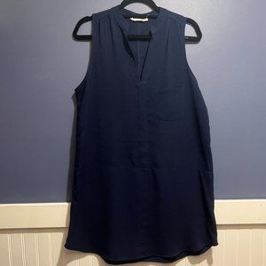 Sleeveless Navy Shift Dress